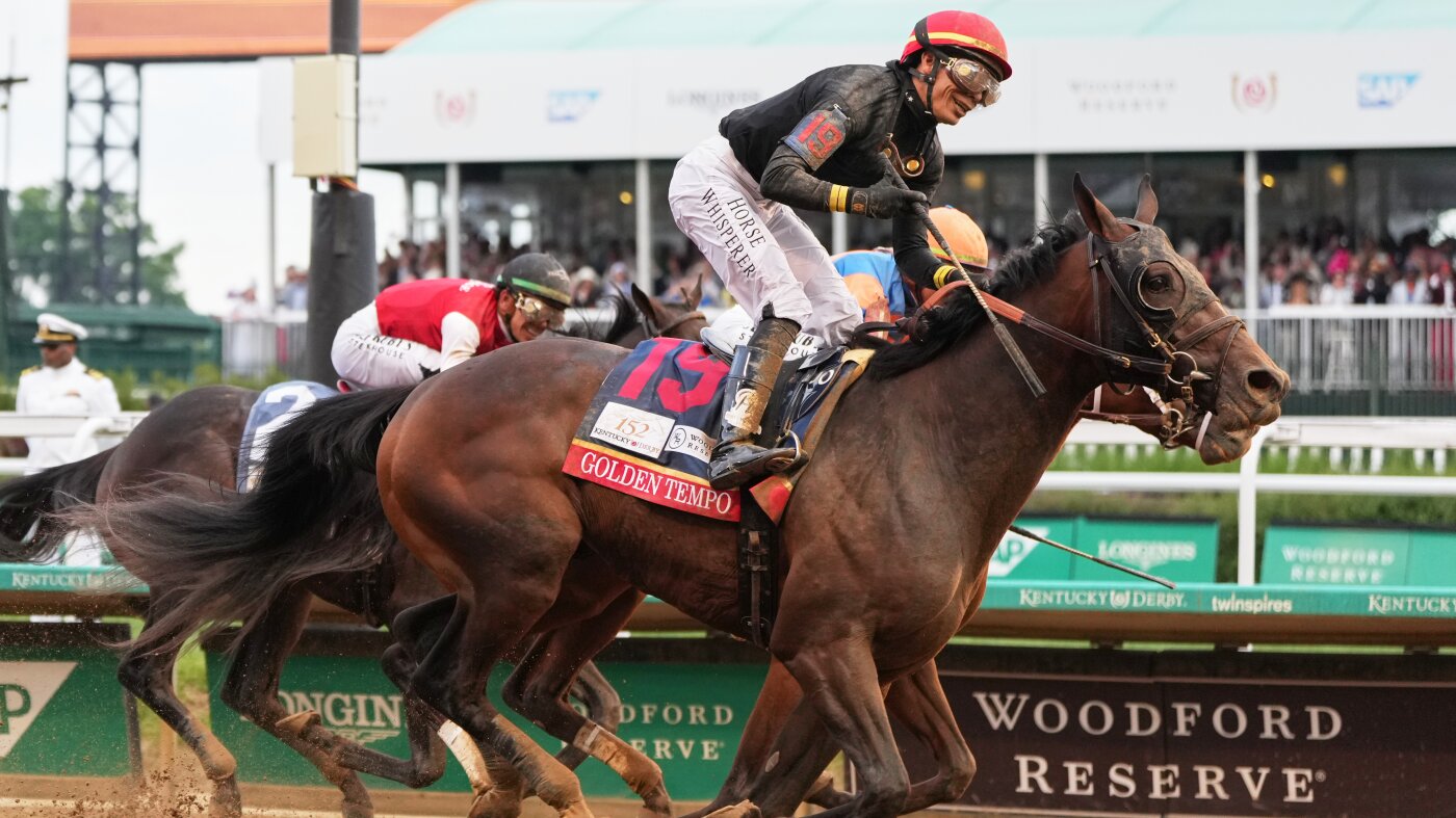 Golden Tempo takes the Kentucky Derby as Cherie DeVaux becomes the 1st woman to train its winner - NPR